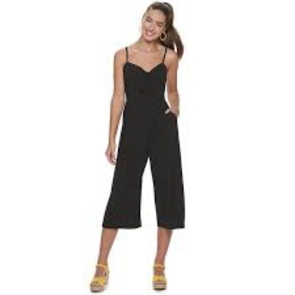 Lily Rose Tie Front Jumpsuit NWT Size XL - Picture 2 of 12